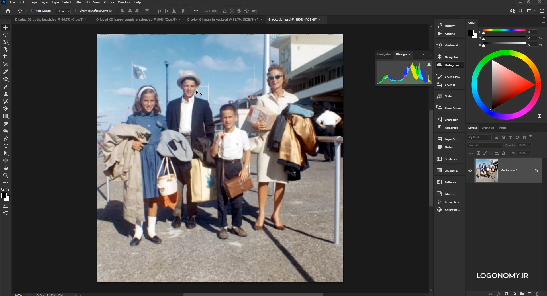 اصلاح رنگ و نور تصویر با ابزار Auto Adjustments در برنامه فتوشاپ